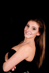 Fototapeta premium woman smiling at the camera