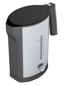 SIlver electric teapot