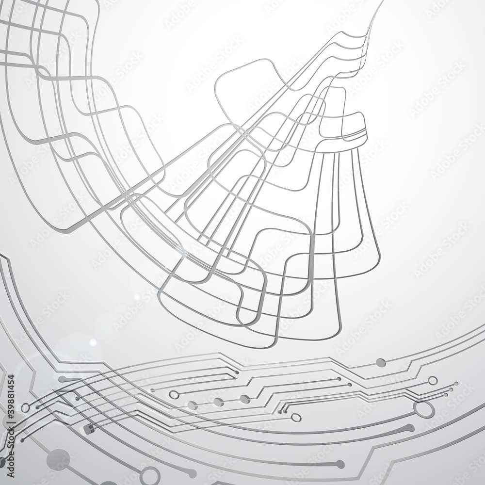 Poster abstract techno line background