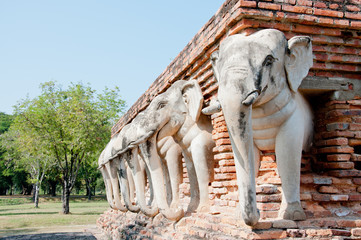 Fototapeta premium Elephant sculpture for decorate