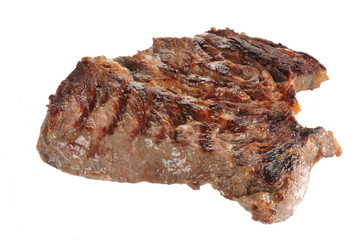 Grilled chuck roast on white