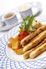 sausages and potatoes