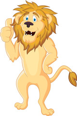 Funny lion cartoon