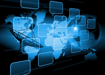 abstract world technology background