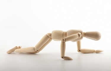 Falling mannequin