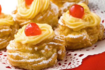 Zeppole di San Giuseppe - italian pastry for St.Joseph's day