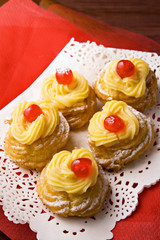 Zeppole di San Giuseppe - italian pastry for St.Joseph's day