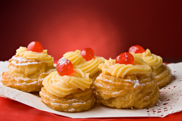 Zeppole di San Giuseppe - italian pastry for St.Joseph's day