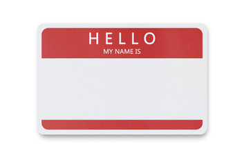 Blank name tag with clipping path © rangizzz