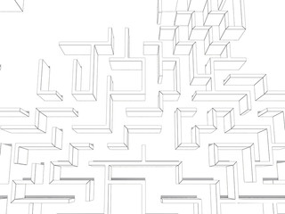 Drawing a labyrinth on a white background №3