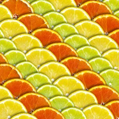 Poster Im Rahmen Zitrone und Orange Hintergrund © Alberto Masnovo