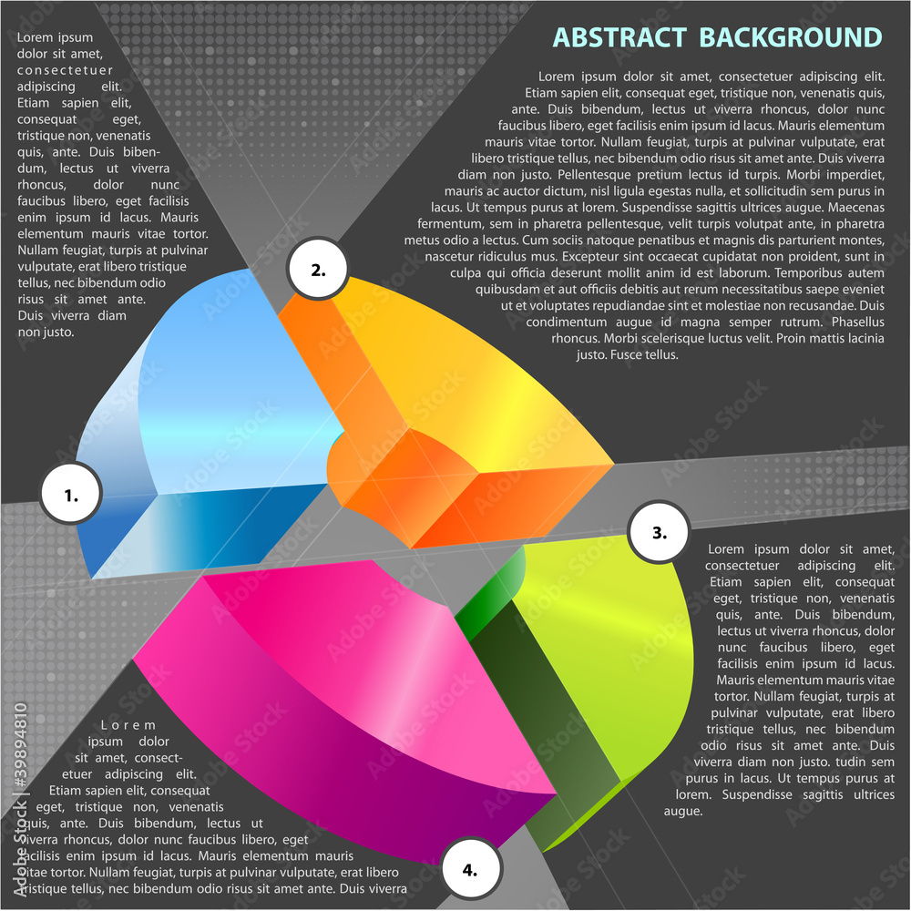 Aufkleber Abstract vector background with cross graph