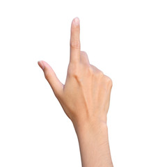finger point isolated white background