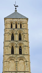 Fototapeta na wymiar The bell tower of San Andres church in Segovia