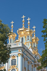 Fototapeta na wymiar Catherine Palace in czar village of St Petersburg, Russia