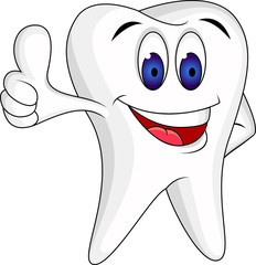 Tooth with thumb up