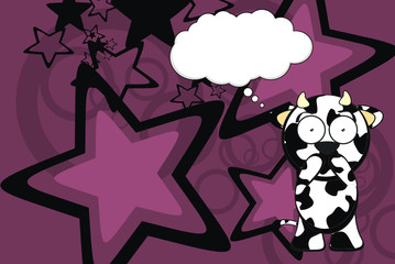 funny cow cartoon background3