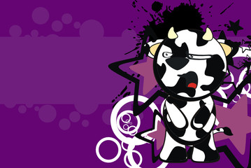 Fototapeta na wymiar funny cow cartoon background