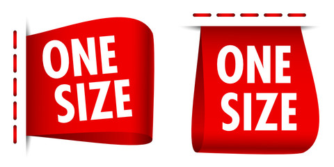 Label One Size Little Stitching Red