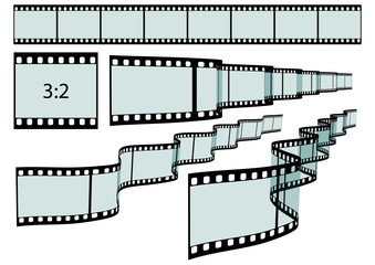 Diastreifen, 3D, Perspektive, Streifen, DIA, Foto, Kleinbild