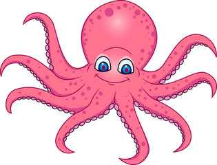 Funny octopus cartoon