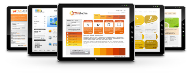 Webdesign, Tablet-PC, Präsentation, Perspektive, Homepage, SEO