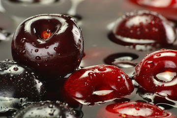 Composition with fresh cherries