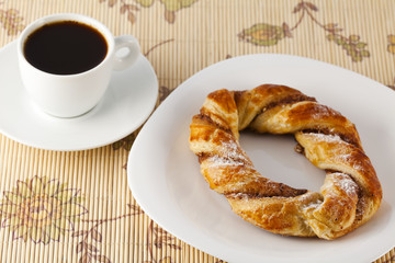 rolls and coffee