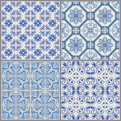 Seamless Vintage Background Collection - Victorian Tile in vecto