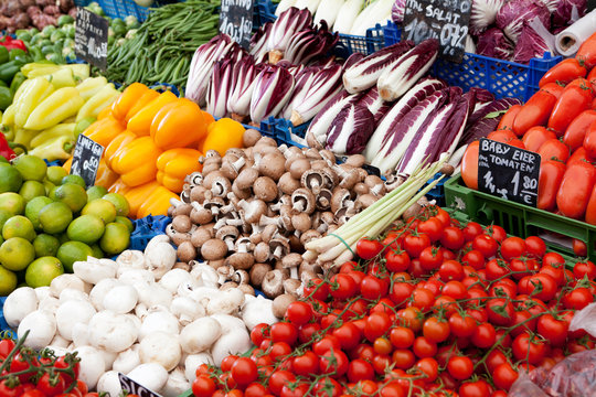 Marktstand Gemüse