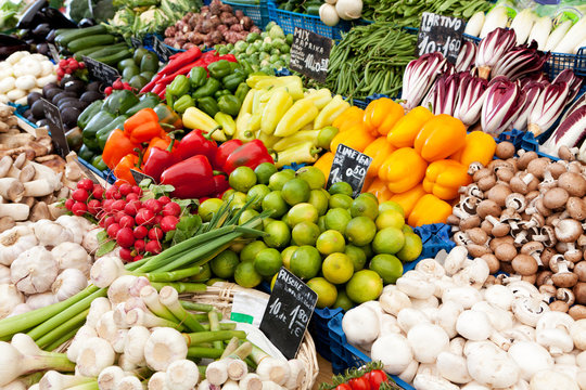 Marktstand Gemüse