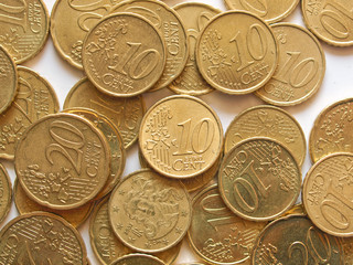 Naklejka premium Euro coins
