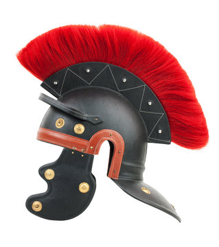 Simulation of a Roman centurion helmet