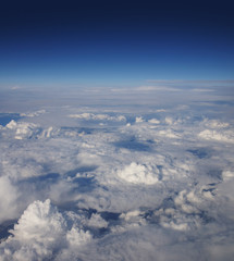 Fototapeta na wymiar Beautiful aerial view of the blue sky and white clouds