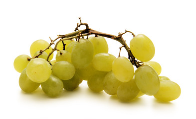 Fresh and tasty grapes on a white background