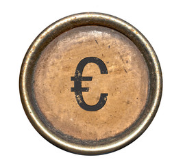 Font consisting of keys of a typewriter