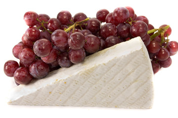 Brie and grapes