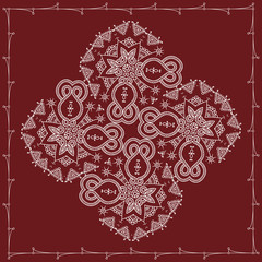 Folk Motif Design wall painting