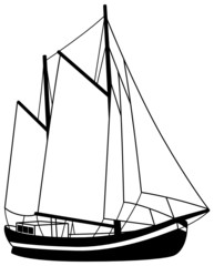 Segelboot Segelschiff Silhouette Schiff Boot