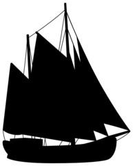 Segelboot Segelschiff Silhouette Schiff Boot Schwarz