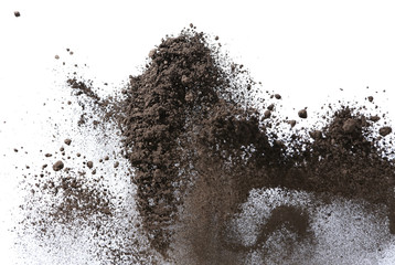 Sand which flies and bounds