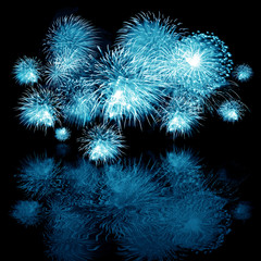 Celebratory  blue firework