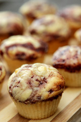 raspberry chocolate muffin