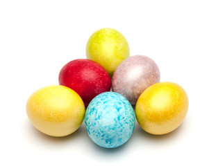 Coloured easter eggs
