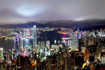 Hong Kong skyline at night