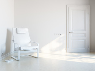 white room for relaxation