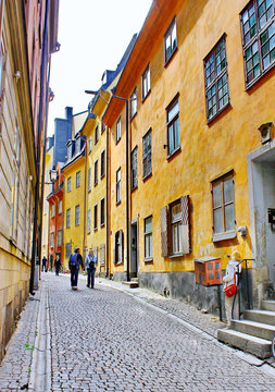 Along the streets of The Old Town (Gamla Stan) in Stockholm