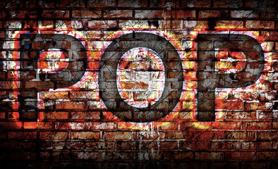 Pop Music on the wall background