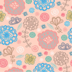 Spring floral design pattern