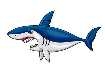 Angry shark cartoon